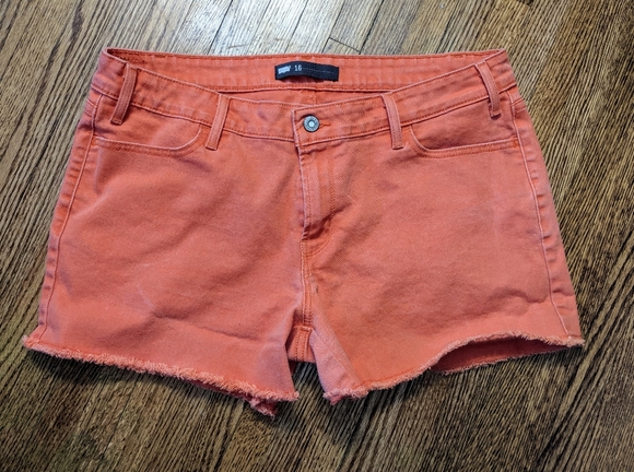 Levi's Pants - Levi's Orange Cut off Jean Shorts